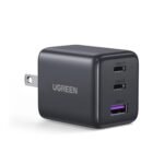 UGREEN 3-Port 30W USB C Charger, GaN II Compact iPhone Charger Fast Charging, Type C Power Adapter for iPhone 17/16/15 Series, Samsung Galaxy S25/24/23, iPad, Matt Black