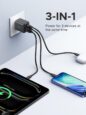 UGREEN 3-Port 30W USB C Charger, GaN II Compact iPhone Charger Fast Charging, Type C Power Adapter for iPhone 17/16/15 Series, Samsung Galaxy S25/24/23, iPad, Matt Black - Image 2