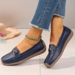 Women's Casual Flat Shoes, Solid Color Soft Sole Slip On Anti-slip Shoes, Comfy Flat Loafers