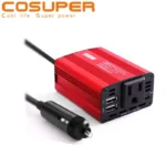 Portable intelligent 150W Car Power Inverter Charger DC 12V to 110V AC with Dual USB Charge