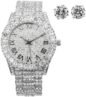 Charles Raymond Mens Big Rocks with Roman Numerals Fully Iced Out Colorful Dial Watch - ST10327 RN Single