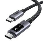 UGREEN Uno USB C to USB C Cable 100W Fast Charging Cable Type C Charging Cord with LED Display for iPhone 17/17 Air/17 Pro/17 Pro Max/16, MacBook Pro/Air, iPad Pro/Air, Galaxy S25 Ultra 1.6FT Black