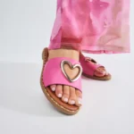 Heart Of Gold Flat Sandals