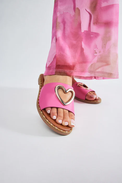 Heart Of Gold Flat Sandals