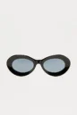 Oscar Rounded Sunglasses Womens - Black - Image 2