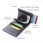 Wallet for Men, Smart Wallet for Men, Simple Credit Card Holder, RFID Barrier, Pop-Up Business Card Box, Three-Fold Carbon Fiber, Small and Ultra-Thin, 9-14... - Image 3