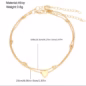 1pc Minimalist Style Multi-Layer Women'S Heart Anklet Chain - Image 2