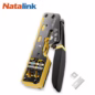 RJ45 Crimping Tool Designed for Pass Through Connectors, Featuring Cutting, Stripping, And Crimping Capabilities for Cat5E, Cat6