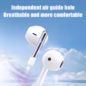 Earphones 1cs Wired In-Ear Headphones Type-C Port High-Resolution Sound Quality, with HD Microphone for Calls Immersive Bass Universal - Image 3
