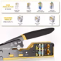 RJ45 Crimping Tool Designed for Pass Through Connectors, Featuring Cutting, Stripping, And Crimping Capabilities for Cat5E, Cat6 - Image 2